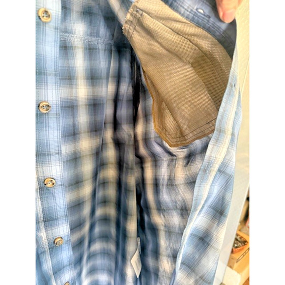 Free Country Excursion THIN Long Sleeve BLUE Shirt MEN XXL, 2X, XXLARGE NEW - Picture 8 of 11